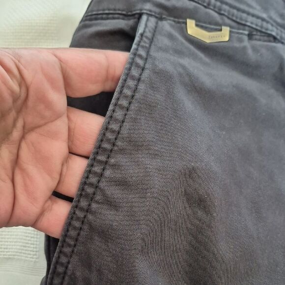 Zara Man Black Pants with Gold Button - Picture 16 of 16